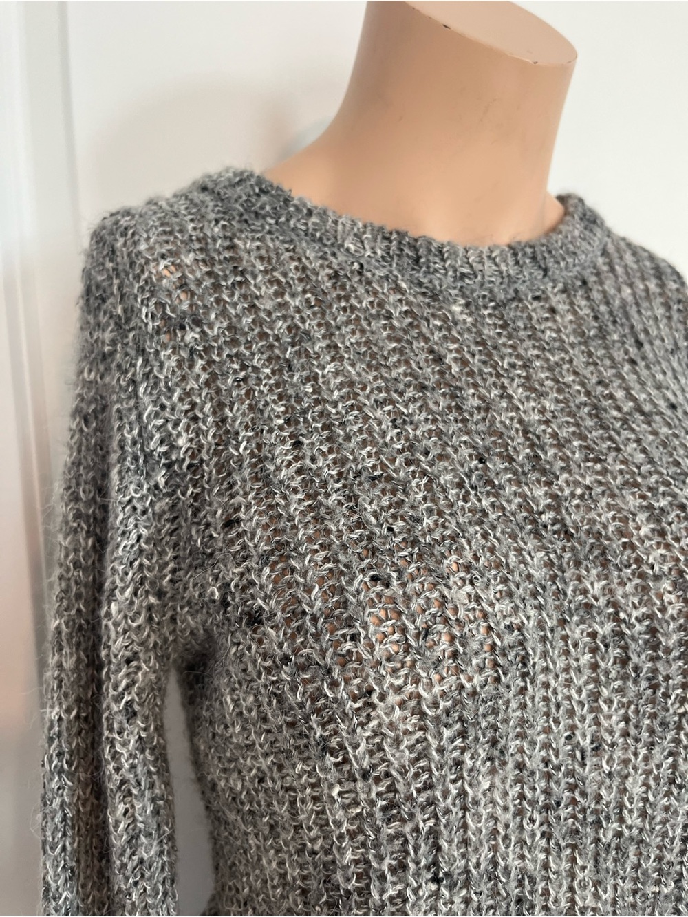 Divided Marled Gray Crewneck Sweater - Picture 2 of 5